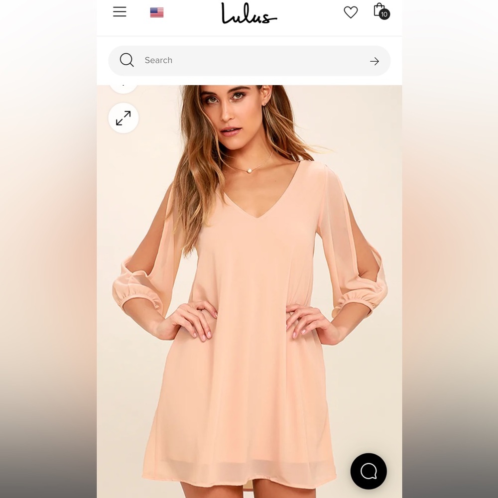 Lulus Shifting Dears dress - Blush Pink, XS